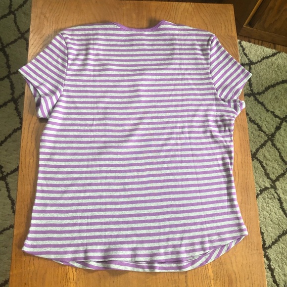 Ribbed Faded Glory Stripe Tee - Picture 4 of 4